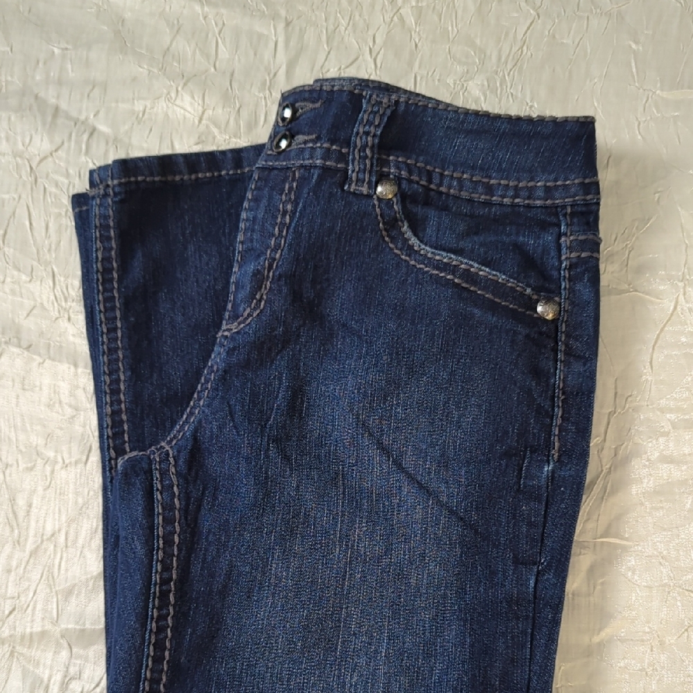 Code Bleu Women's Straight Leg Jeans - Dark Blue